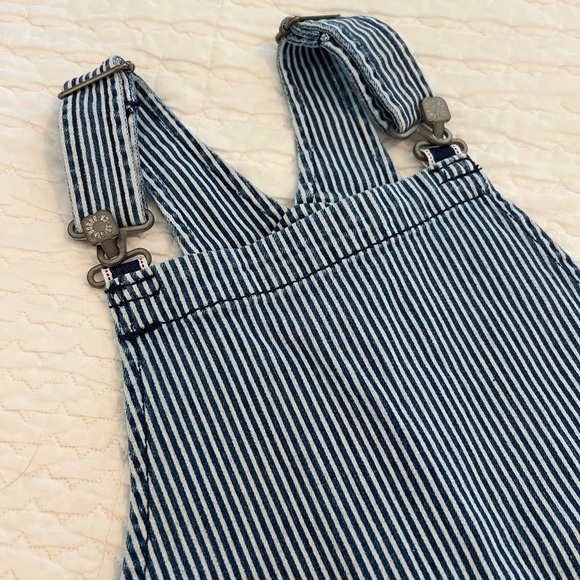Gymboree, Striped Denim Overall Dress 👗, Size 6 - Picture 4 of 6
